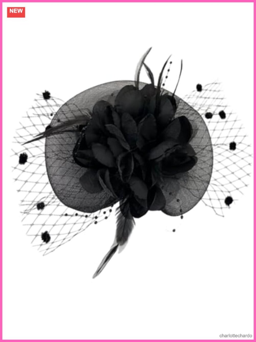 Women's Fascinator Clip Hat Mesh Feather Headband Tea Party Derby
